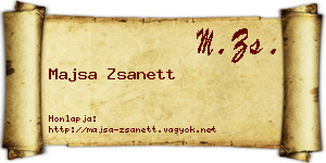 Majsa Zsanett névjegykártya